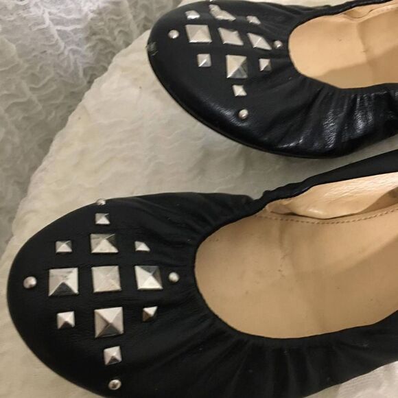 J.Crew Leather Studded Flats Size 10 - Picture 3 of 9